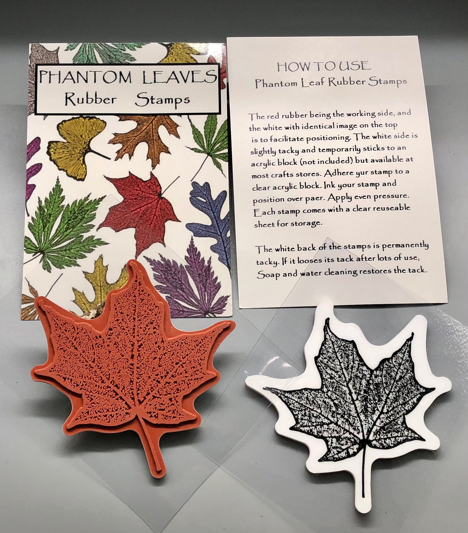 Phantom Leaf Rubber Stamp JAPANESE MAPLE SAGE DESIGNS Michael